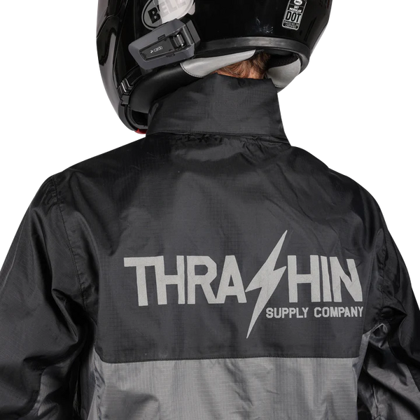 THRASHIN SUPPLY CO. Mission WP Rain Jacket - Black/Gray - XL TMJ-11-11