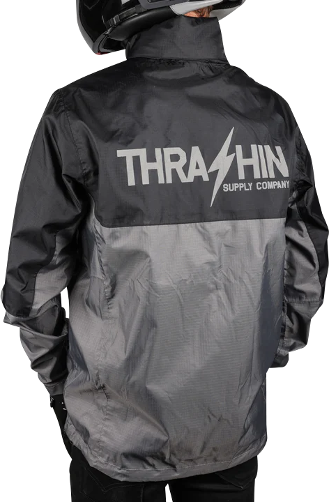 THRASHIN SUPPLY CO. Mission WP Rain Jacket - Black/Gray - XL TMJ-11-11