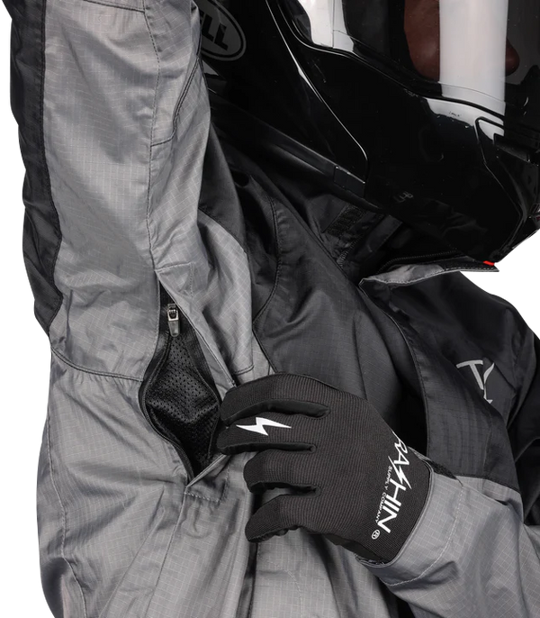 THRASHIN SUPPLY CO. Mission WP Rain Jacket - Black/Gray - Medium TMJ-11-09