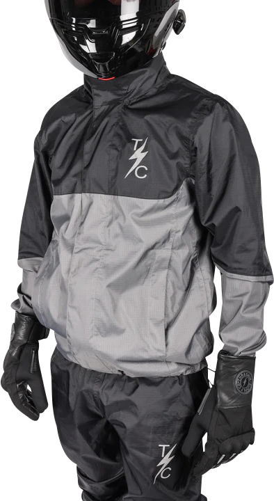THRASHIN SUPPLY CO. Mission WP Rain Jacket - Black/Gray - XL TMJ-11-11
