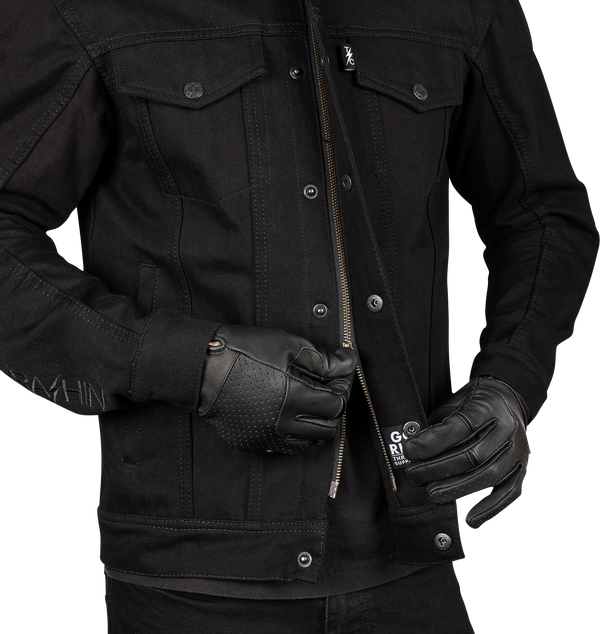 THRASHIN SUPPLY CO. Highway v2 Denim Riding Jacket - Black - 2XL TMJ-10-12