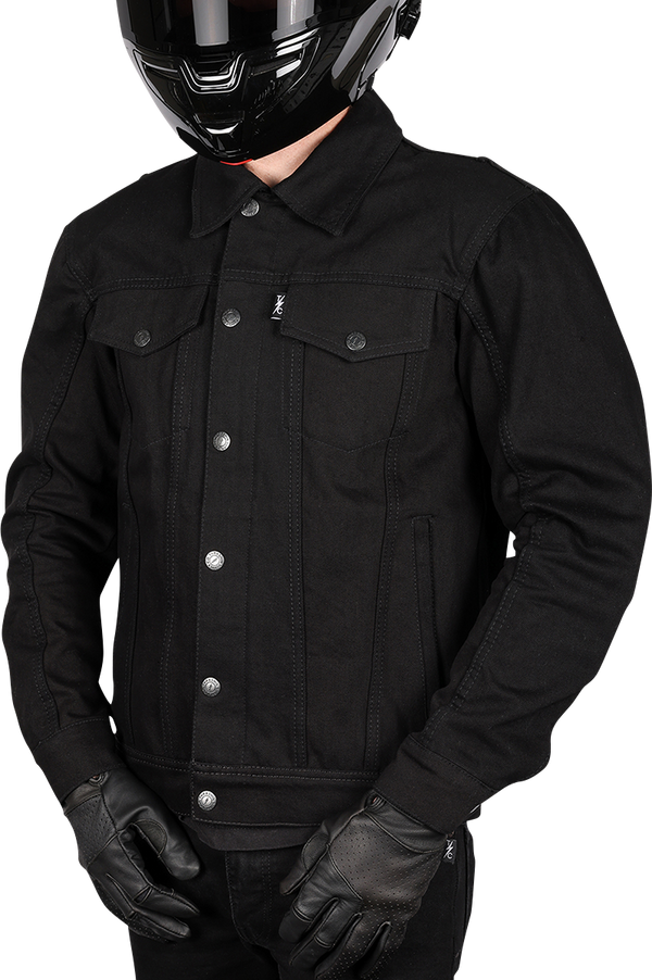 THRASHIN SUPPLY CO. Highway v2 Denim Riding Jacket - Black - Large TMJ-10-10