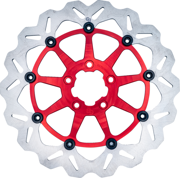 GBRAKES Brake Rotor - Front - Red DF680CWS-R