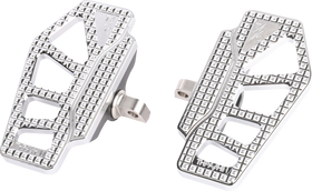 THRASHIN SUPPLY CO. Apex Mini Floorboards - Chrome TSC-2217-3-D