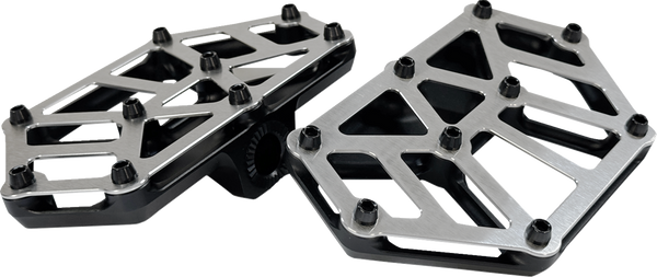 KODLIN USA NXL Mini Floorboards - Black w/ Stainless Steel K73254