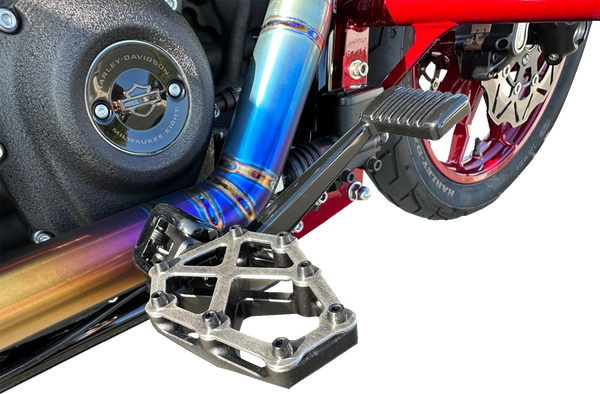 KODLIN USA NXL Footpegs - Black w/ Stainless Steel K73255