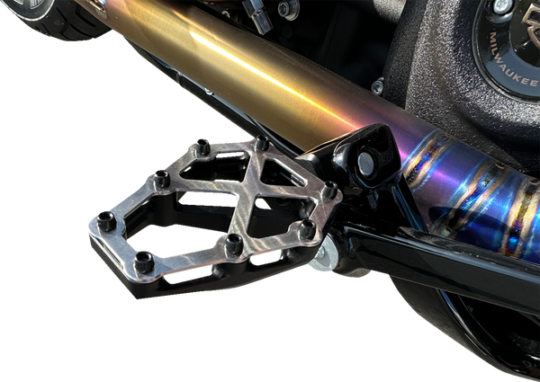 KODLIN USA NXL Footpegs - Black w/ Stainless Steel K73255