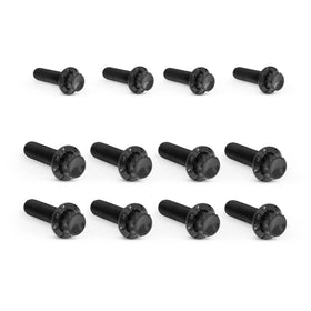 ARLEN NESS Transmission Side Cover & Trap Door Titanium 12-Point Bolt Kits, Black