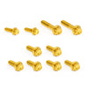 ARLEN NESS Transmission Side Cover & Trap Door Titanium 12-Point Bolt Kits, Gold