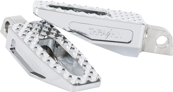 THRASHIN SUPPLY CO. Slim P-54 Footpegs - Front/Rear - Chrome TSC-2021-3-D