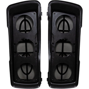 SADDLE TRAMP SADDLEBAG LID W/ TRIPLE SPEAKER CUTOUTS