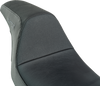 SLYFOX Drifter Seat - Gray Logo - Black Vinyl - Smooth - FXR '82-'00 SlyFox4681B