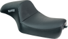 SLYFOX Drifter Seat - Gray Logo - Black Vinyl w/ Slipstop - Carbon Fiber - XL '04-'22 4684B-slyfox