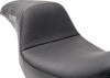 SLYFOX Drifter Seat - Gray Logo - Black Vinyl w/ Slipstop - Carbon Fiber - Dyna '96-'03 4883B-slyfox