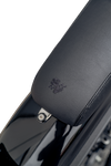 SLYFOX Drifter Seat - Black Logo - Black Vinyl w/ Slipstop - Carbon Fiber - Dyna '96-'03 4683A-slyfox