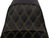 SADDLEMEN Pro Series SDC Performance Seat - Carbon Fiber/Lumbar Gripper - Gold Stitch - Dyna '06-'17 SC80604GOL
