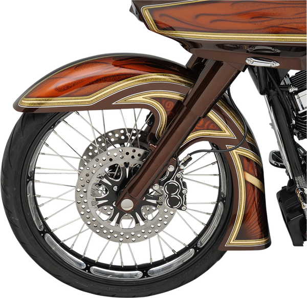 KLOCK WERKS Level Front Fender Kit - For Raked Trees - Black - Steel - 23