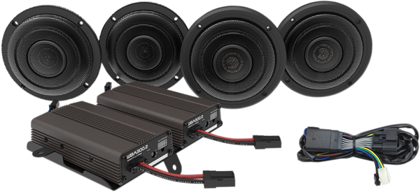Wild Boar Front and Rear Speaker Kit with 600-Watt Amp