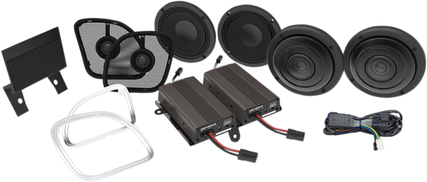 Wild Boar Front and Rear Speaker Kit with 600-Watt Amp
