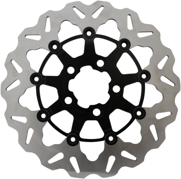 GBRAKES Wave? Brake Rotor - Rear - Black Carrier DF681CW-B