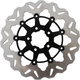 GBRAKES Wave? Brake Rotor - Front - Black Carrier DF835CW-B