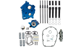 S&S Cycle Cam Chest Kit with Plate - Chain Drive - Oil Cooled - 475 Cam - Black Pushrods - M8
