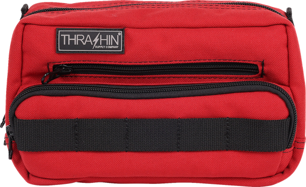 THRASHIN SUPPLY CO. Handlebar Bag Plus - Red THB-0017