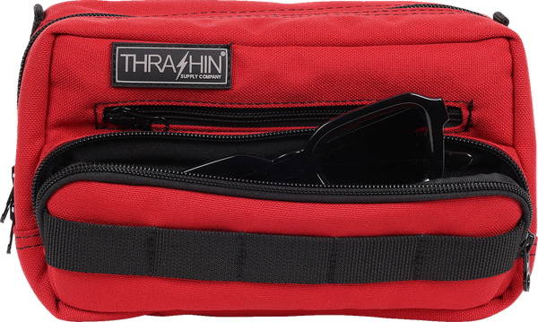 THRASHIN SUPPLY CO. Handlebar Bag Plus - Red THB-0017