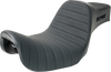 SLYFOX Highnoon Seat - Vinyl - Classic Stitch - Black Logo - Dyna '12-'16 4694A-slyfox