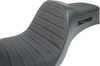 SLYFOX Highnoon Seat - Vinyl - Classic Stitch - Black Logo - Dyna '12-'16 4694A-slyfox