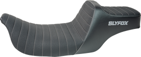 SLYFOX Highnoon Seat - Vinyl - Classic Stitch - Gray Logo - FL '97-'07 4702B-SlyFox