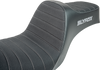 SLYFOX Highnoon Seat - Vinyl - Classic Stitch - Gray Logo - Dyna '12-'16 4694B-slyfox