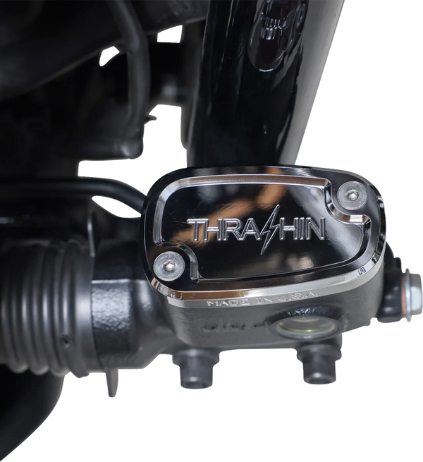 THRASHIN SUPPLY CO. Brake Reservoir Cap - Rear - Chrome - '18+ Softail TSC-3177-3