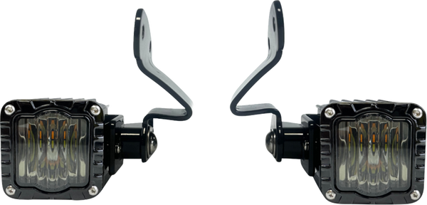 CUSTOM DYNAMICS Front Turn Signals - Shark Demon? - LED - Amber/White - Smoke SD-23RG-FT-AW?