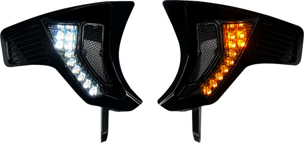 CUSTOM DYNAMICS Shark Demon? Turn Signal Vents - Smoke Lens SD-RG23-VTS-AW