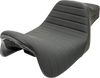 SLYFOX Highnoon Seat - Vinyl - Classic Stitch - Black Logo - FLH/FLT '08-'24 4710A-SlyFox