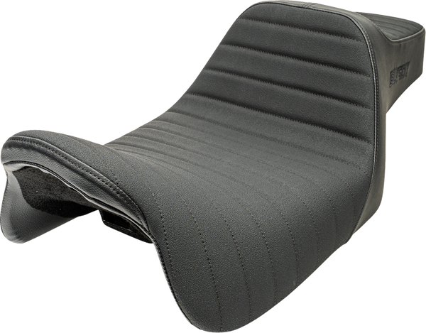 SLYFOX Highnoon Seat - Vinyl - Classic Stitch - Black Logo - FLH/FLT '08-'24 4710A-SlyFox