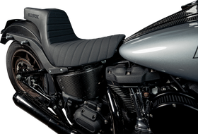 SLYFOX Highnoon Seat - Vinyl - Classic Stitch - Black Logo - FL/FX '18-'24 4701A-slyfox