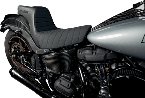 SLYFOX Highnoon Seat - Vinyl - Classic Stitch - Black Logo - FL/FX '18-'24 4701A-slyfox