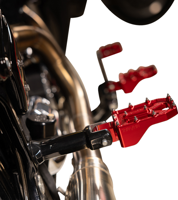 THRASHIN SUPPLY CO. Aggressor Footpegs - Rear- Red TSC-2022-2-D
