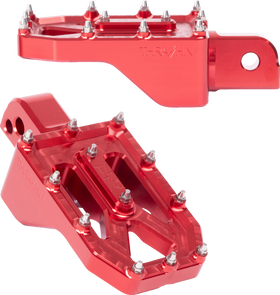 THRASHIN SUPPLY CO. Aggressor Footpegs - Rear - Red TSC-2022-2-SR