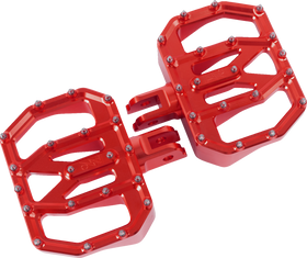 THRASHIN SUPPLY CO. Mini Aggressor Floorboards - Red - Front TSC-2031-2-SF