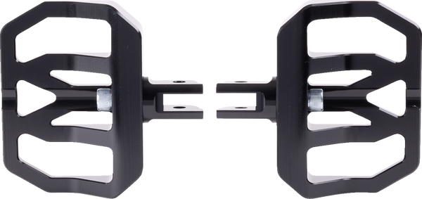 THRASHIN SUPPLY CO. Mini Aggressor Floorboards - Black - Front TSC-2031-1-SF