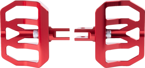 THRASHIN SUPPLY CO. Mini Aggressor Floorboards - Red - Front TSC-2031-2-SF