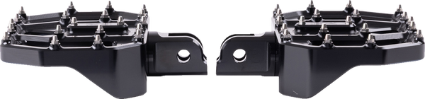 THRASHIN SUPPLY CO. Mini Aggressor Floorboards - Black - Front TSC-2031-1-SF