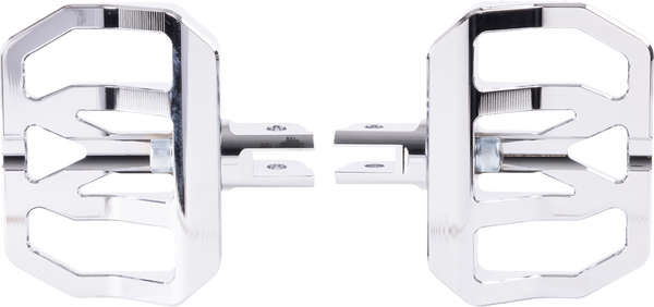 THRASHIN SUPPLY CO. Mini Aggressor Floorboards - Chrome - Front TSC-2031-5-SF