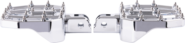 THRASHIN SUPPLY CO. Mini Aggressor Floorboards - Chrome - Front TSC-2031-5-SF