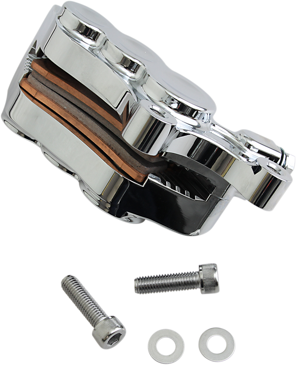 ARLEN NESS 6-Piston Caliper - Front Right - Chrome - 11.8