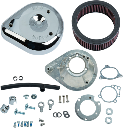 S&S Cycles Twin Cam Tear Drop Air Cleaner - Chrome