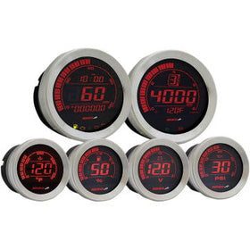 KOSO - HD-02 SIX PIECE GAUGE KIT - SILVER - '04-13 TOURING